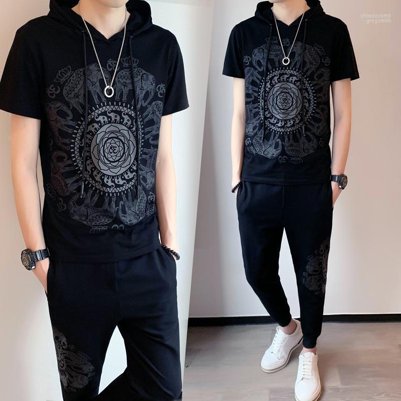 Men's Tracksuits Summer Trend Hooded Suit Thin Short Sleeve Slim Fit Large Two Piece Set 2022 Spring Tracksuit For Men Jogginganzug Herren, Black
Men's Tracksuits Summer Trend Hooded Suit Thin Short Sleeve Slim Fit Large Two Piece Set 2022 Spring Tracksuit For Men Jogginganzug Herren, Black