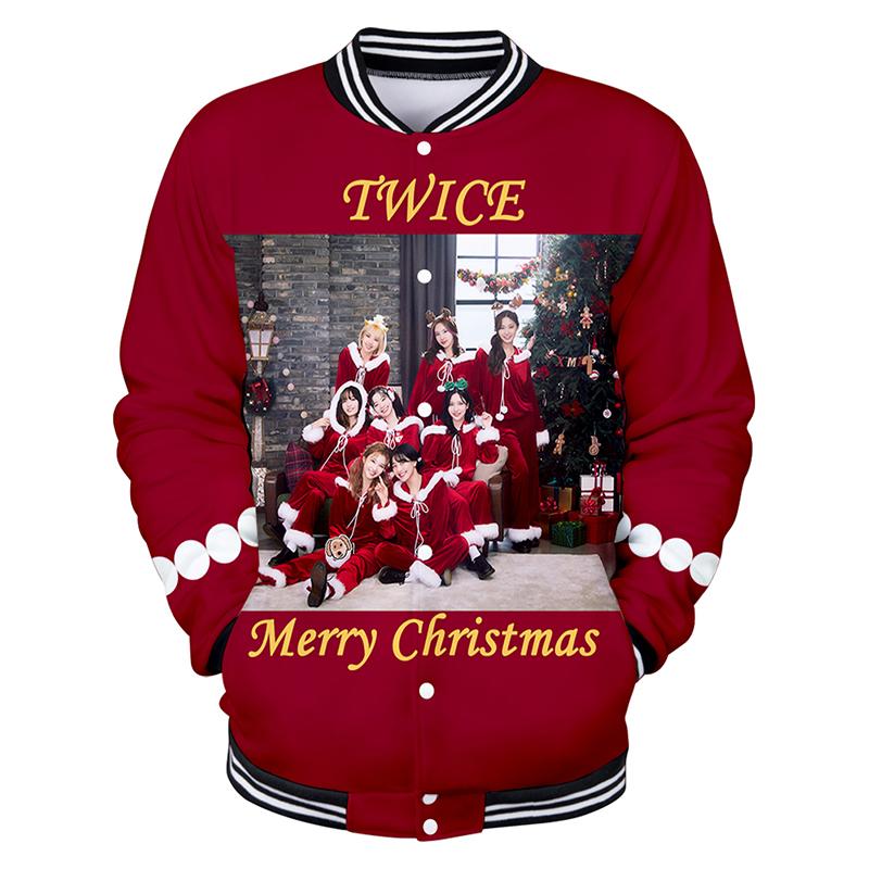 Men's Jackets Fashion Kpop Twice Merry Christmas 3d Baseball Jacket Men Women Hoodie Sweatshirts Tops Long Sleeve Boy Girl Hoodies JacketsMe
Men's Jackets Fashion Kpop Twice Merry Christmas 3d Baseball Jacket Men Women Hoodie Sweatshirts Tops Long Sleeve Boy Girl Hoodies JacketsMe