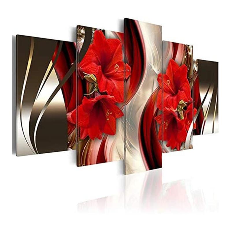 Paintings Red Flower Lily 5 Piece HD Multi Panel Canvas Wall Art Print Pictures Frame For Living Room Framework Artwork
Paintings Red Flower Lily 5 Piece HD Multi Panel Canvas Wall Art Print Pictures Frame For Living Room Framework Artwork