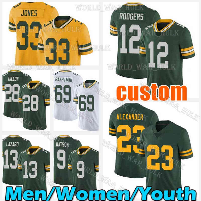 12 Aaron Rodgers Football Jersey Jaire Alexander Jones Packer Allen Lazard Eric Stokes AJ Dillon Randall Cobb Reggie White Green Christian Watson Rashan Gary 10 Love, Youth custom jersey(b z g)
12 Aaron Rodgers Football Jersey Jaire Alexander Jones Packer Allen Lazard Eric Stokes AJ Dillon Randall Cobb Reggie White Green Christian Watson Rashan Gary 10 Love, Youth custom jersey(b z g)