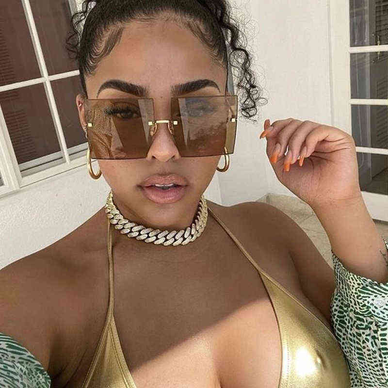 Square Oversized Sunglasses Women Vintage Luxury Rimless Sun Glasses For Female Big Frame Gradient Mirror Metal Oculos De Sol Y220317
Square Oversized Sunglasses Women Vintage Luxury Rimless Sun Glasses For Female Big Frame Gradient Mirror Metal Oculos De Sol Y220317