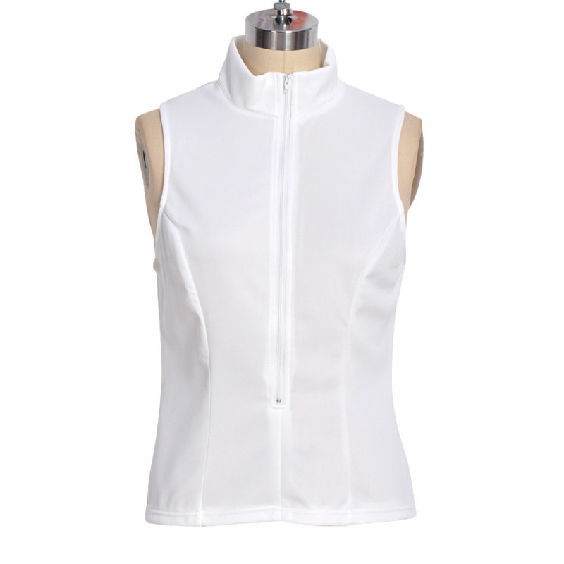 Summer Casual Top Tees Women T-Shirt Zipper Tank s Sleeveless Sexy Slim Crop Female Black White s 220316