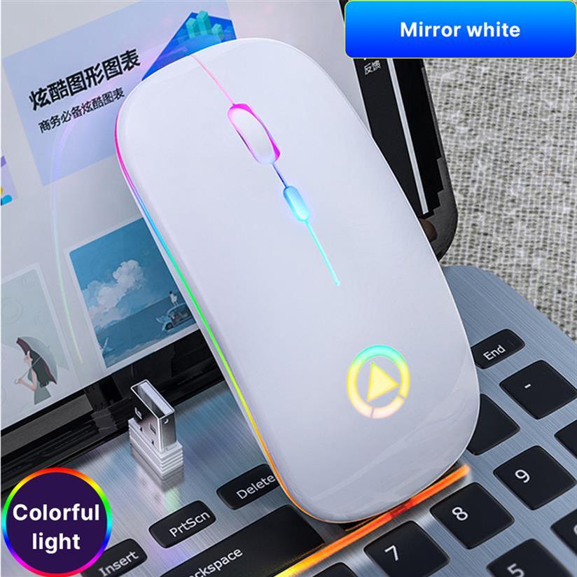 Epacket Wireless Mice Bluetooth RGB Rechargeable Silent Mouse Computer LED Backlit Ergonomic Gaming Mouse For Laptop PC2412296H