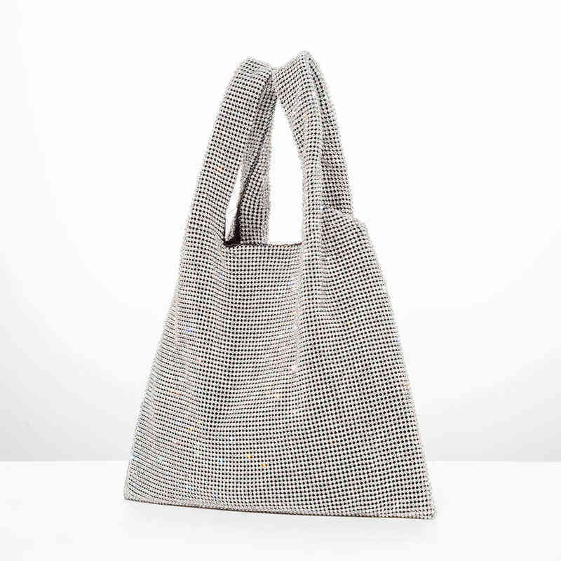 CMM bag Shiny Rhinestones Evening Clutch Purse Handbag Women Luxury Designer Soft Square Crystal Handbags Ladies High Quality 220609