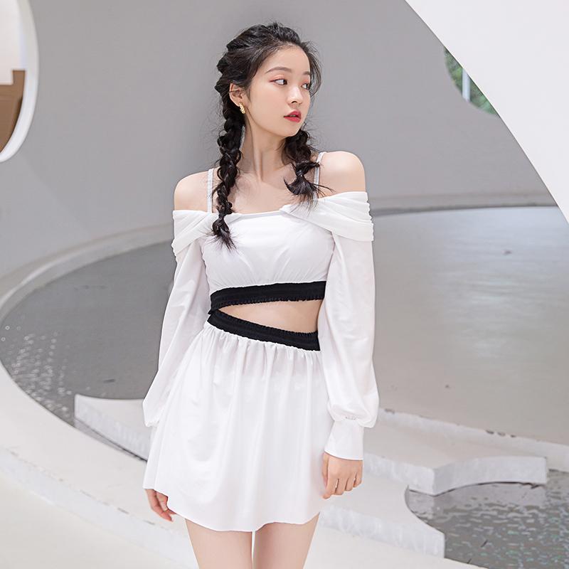 Women's Swimwear Off Shoulder Long Sleeve Push Up Padded Bathsuit High Waist Biquinis Women Bikini Set Summer Two Pieces Swimsuit, White
Women's Swimwear Off Shoulder Long Sleeve Push Up Padded Bathsuit High Waist Biquinis Women Bikini Set Summer Two Pieces Swimsuit, White