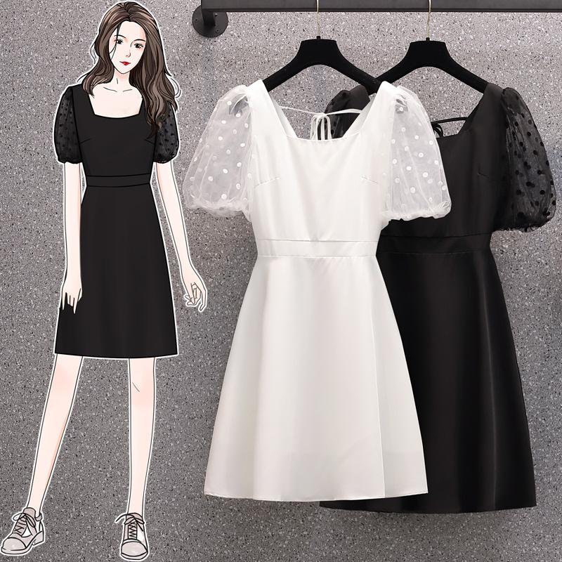 Plus Size Dresses Black White Mesh Stitch Short Sleeved Midi 5Xl Large Vintage Casual Robe Spring Summer Clothes Dress For Women'S 2022
Plus Size Dresses Black White Mesh Stitch Short Sleeved Midi 5Xl Large Vintage Casual Robe Spring Summer Clothes Dress For Women'S 2022