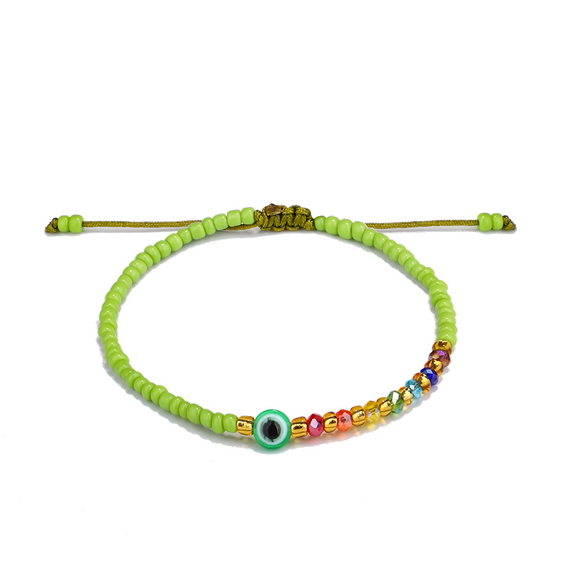 Turkish Eye Bracelet White Blue Evil Eyes Lucky Couple Bracelets for Women Colorful Bead Rope Chain Woven Bracelet Jewelry
