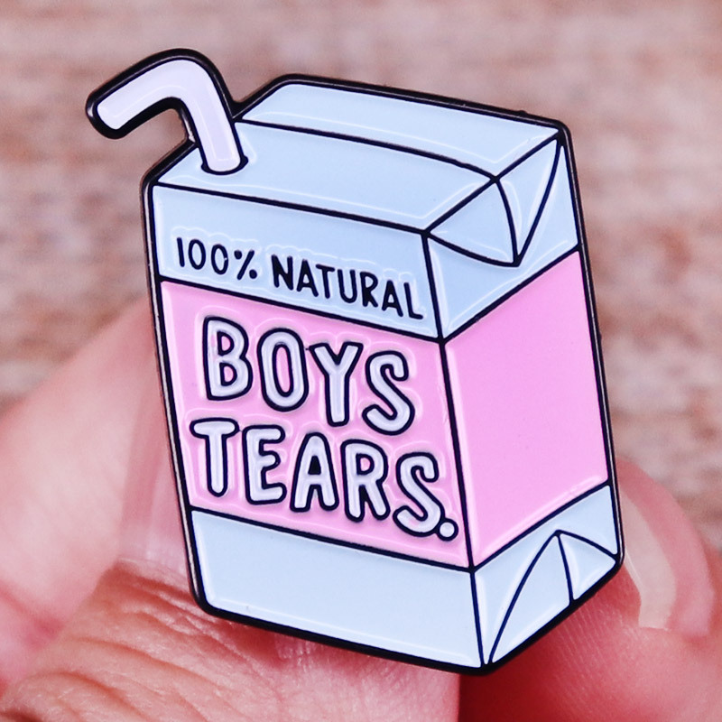 Boy's tears drink Lapel Pin Badge jewelry gift brooch, As picture
Boy's tears drink Lapel Pin Badge jewelry gift brooch, As picture