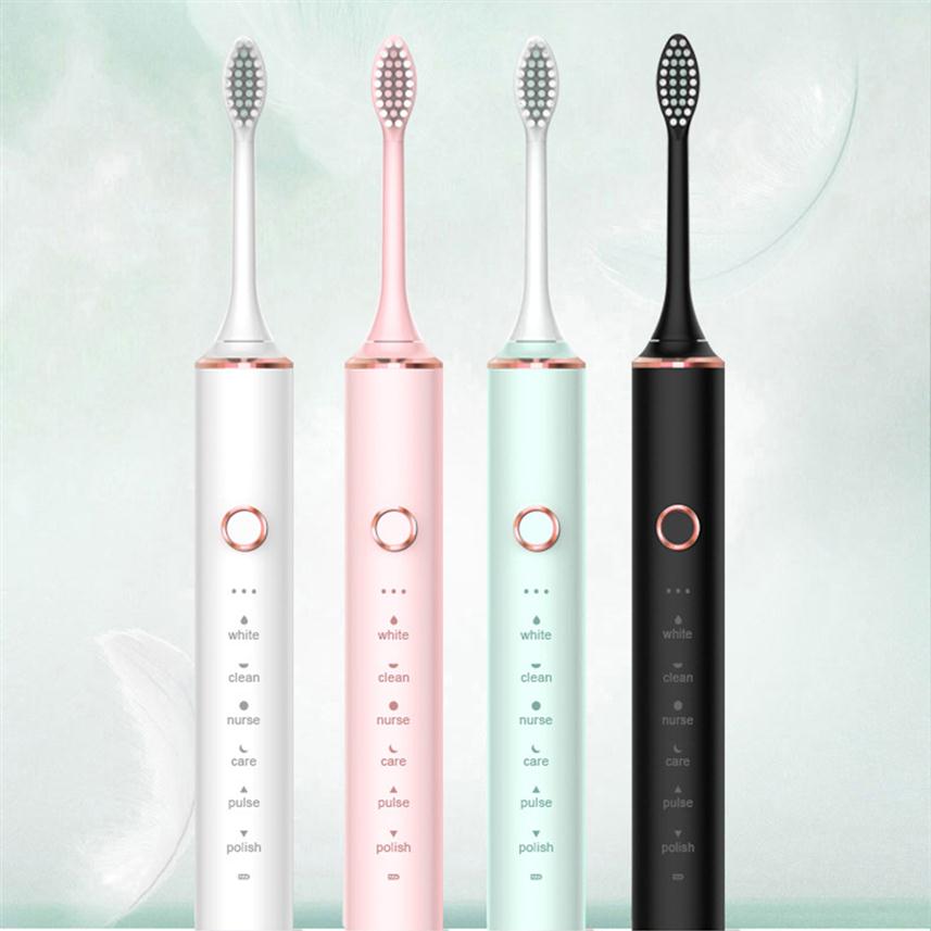 Household Rechargeable Sonic Silicone Toothbrushes Dental Deep Clean Oral Brushes Soft Gum Massage Waterproof Electric Toothbrush