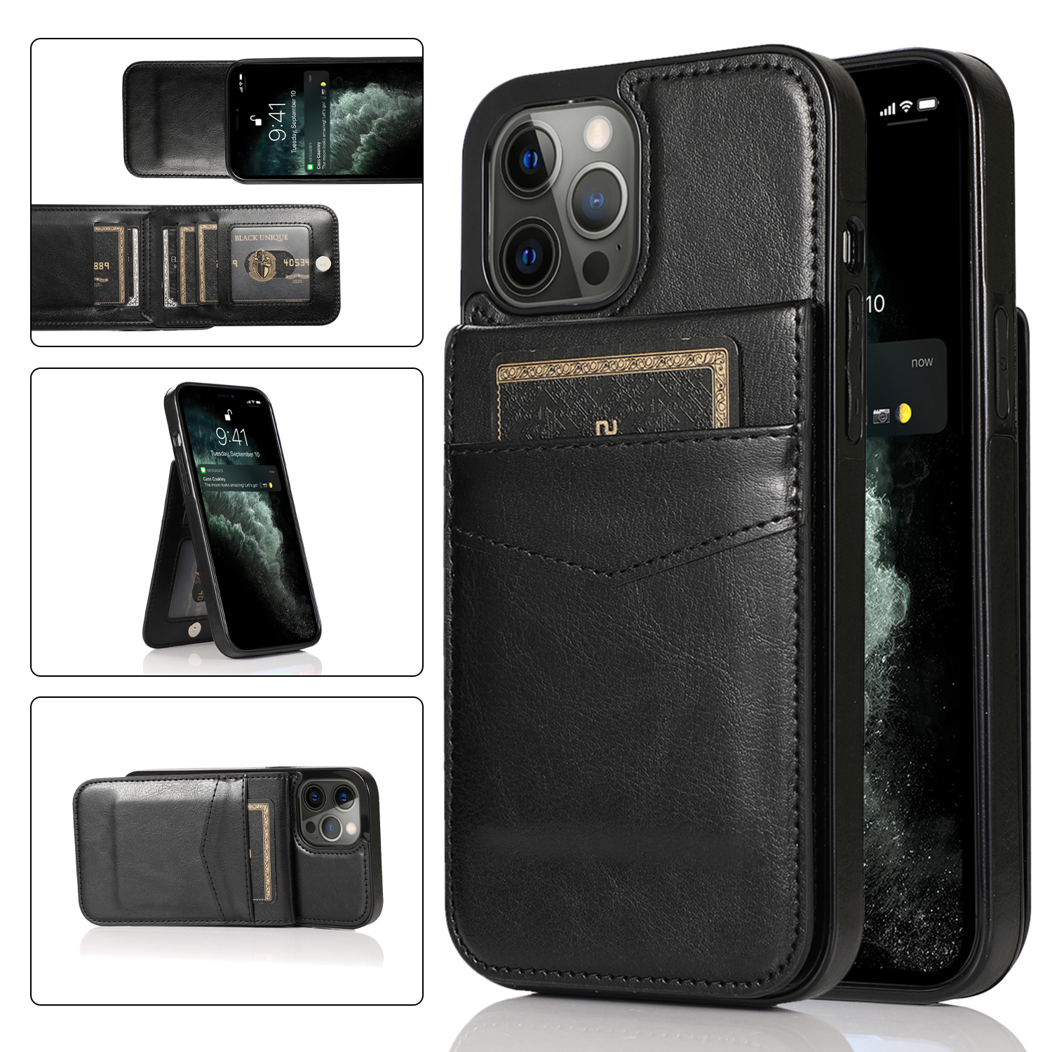 Drop Protection Leather Card Slots Wallet Cases For iPhone 14 Pro Max 13 12 11 XR XS X 8 7 Plus Cards Bag Pocket Stand Phone Cover Funda, Rose gold
Drop Protection Leather Card Slots Wallet Cases For iPhone 14 Pro Max 13 12 11 XR XS X 8 7 Plus Cards Bag Pocket Stand Phone Cover Funda, Rose gold