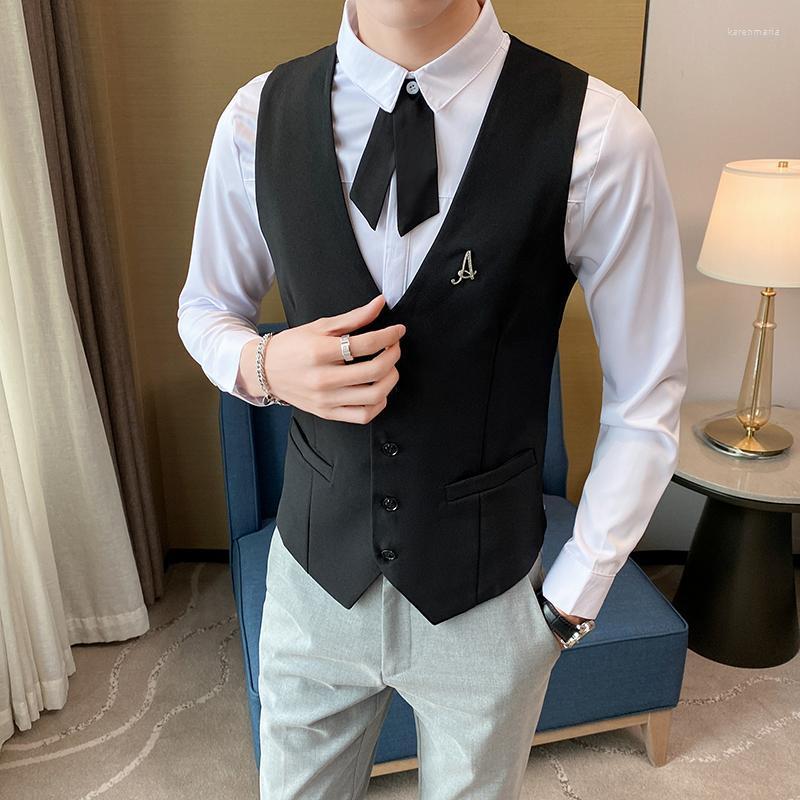 Men's Vests 2022 Fashion Formal Single-Breasted Suit Vest Men Solid Color Single Breasted Business Waistcoat Plus Size S-5XL Kare22, Black
Men's Vests 2022 Fashion Formal Single-Breasted Suit Vest Men Solid Color Single Breasted Business Waistcoat Plus Size S-5XL Kare22, Black