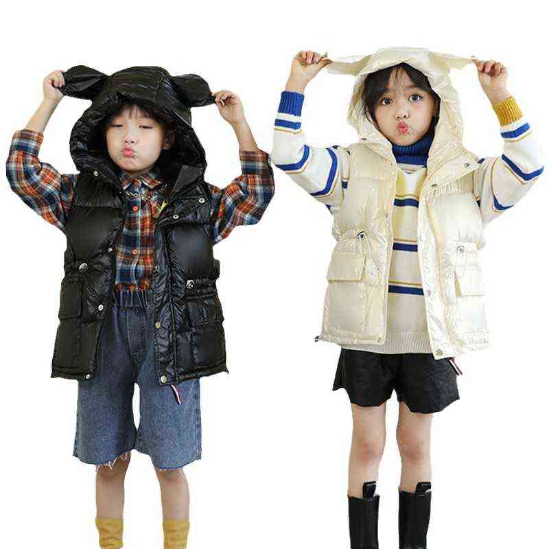 Children Winter Hooded Vest Kids Waterproof Warm Body Warmer Toddler Boys Vest Baby Girl Thicker Jacket Sleeveless Tops J220718, White
Children Winter Hooded Vest Kids Waterproof Warm Body Warmer Toddler Boys Vest Baby Girl Thicker Jacket Sleeveless Tops J220718, White