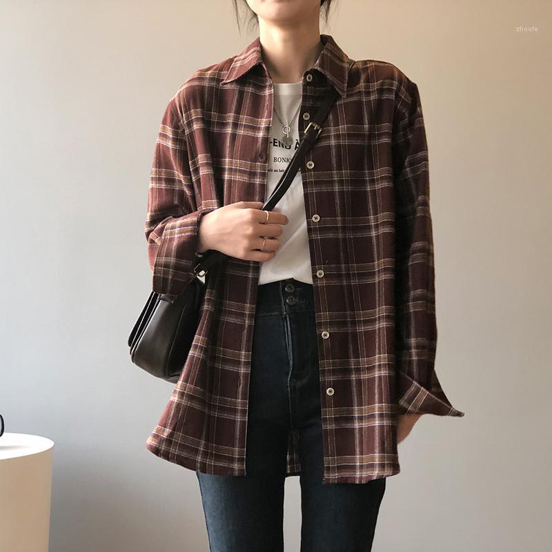 Women's Blouses & Shirts 2022 Autumn For Women Long Sleeves Plaid Tops Top, Auburn
Women's Blouses & Shirts 2022 Autumn For Women Long Sleeves Plaid Tops Top, Auburn