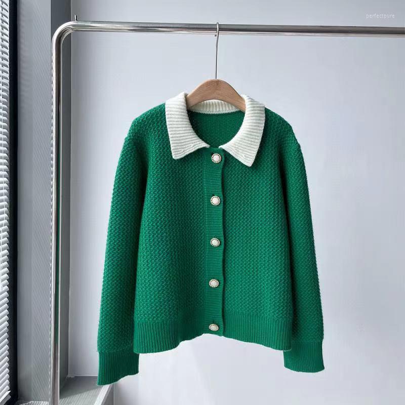Women' Knits & Tees Runway Fashion Women Sweater 2022 High Quality Winter Single Breasted Long Sleeve Knitted Cashmere Green Cardigan Perf2
Women' Knits & Tees Runway Fashion Women Sweater 2022 High Quality Winter Single Breasted Long Sleeve Knitted Cashmere Green Cardigan Perf2
