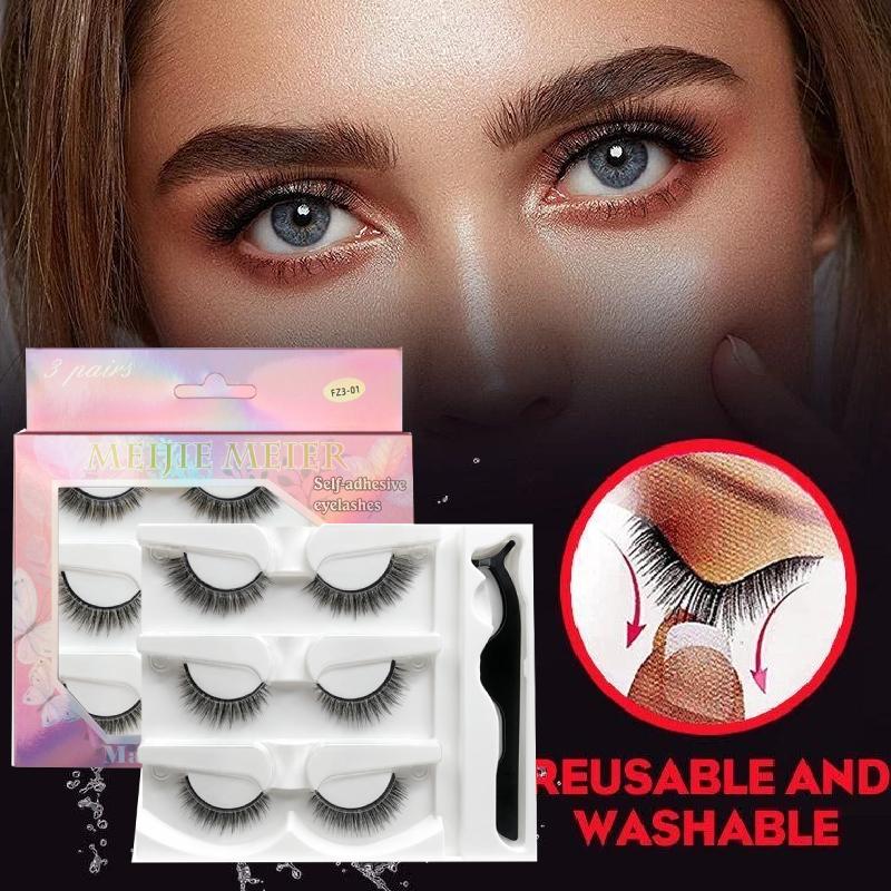 False Eyelashes Pairs 3D Self-Adhesive Reusable Long Thick Multiple Reversible Glue-Free With TweezerFalse
False Eyelashes Pairs 3D Self-Adhesive Reusable Long Thick Multiple Reversible Glue-Free With TweezerFalse