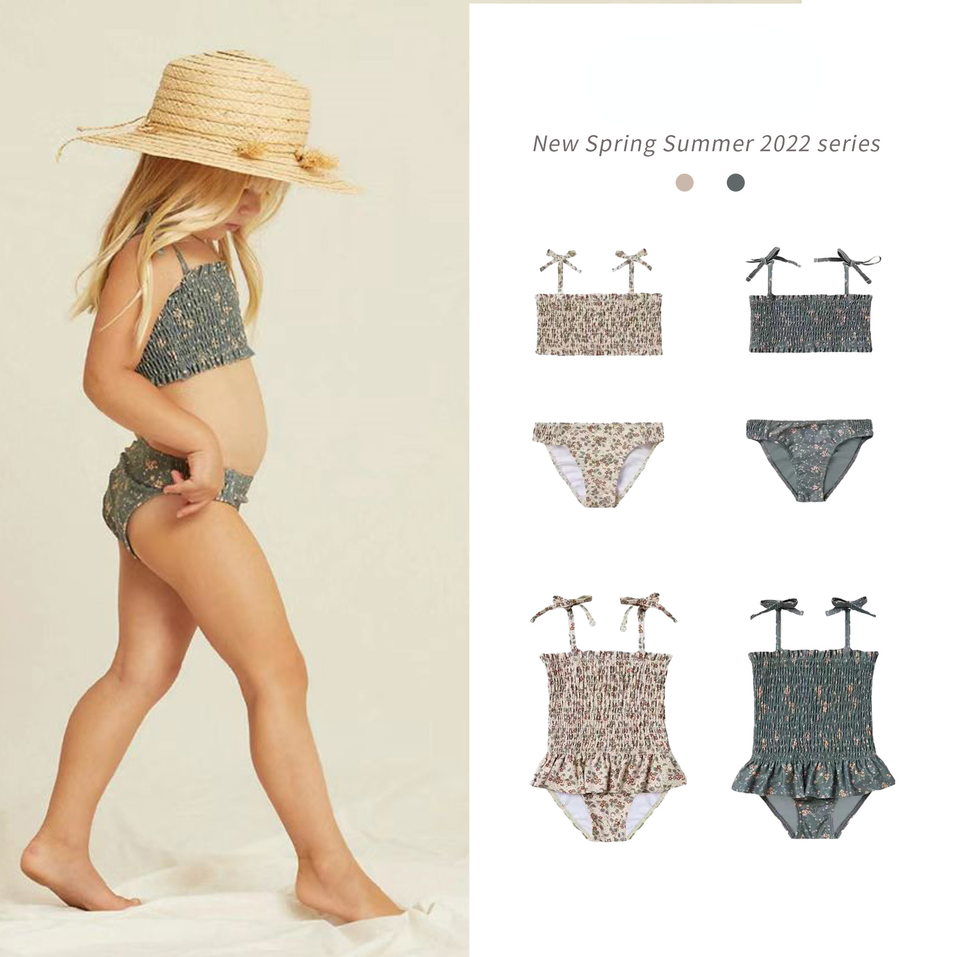 One-Pieces Swim wear Baby Girl Floral Strap Swimsuit Swimwear Swimming Suit Children Little Girls Summer Holiday Beach Wear
