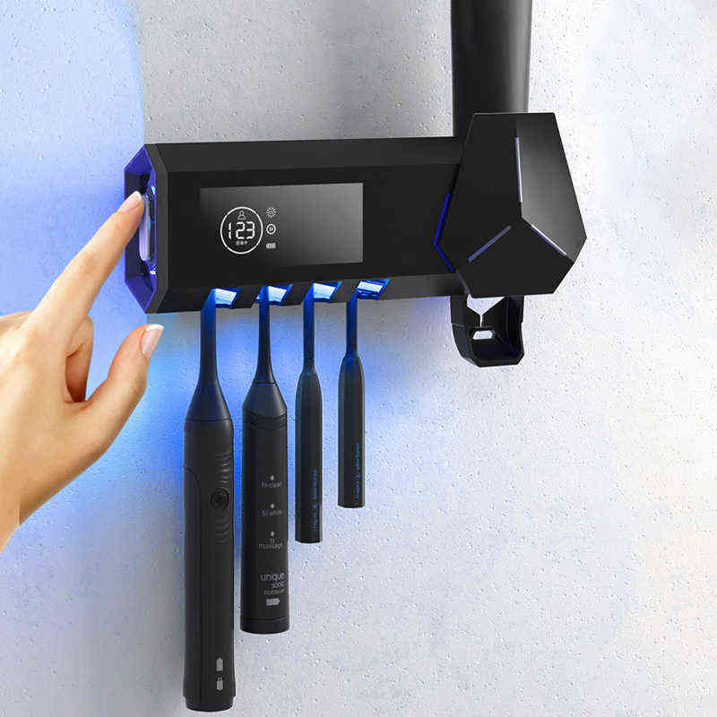 Automatic Toothpaste Squeezer UV Toothbrush Holder Smart Toothbrush Sterilizer Dispenser Home Bathroom Decor Accessories Set H220418
Automatic Toothpaste Squeezer UV Toothbrush Holder Smart Toothbrush Sterilizer Dispenser Home Bathroom Decor Accessories Set H220418