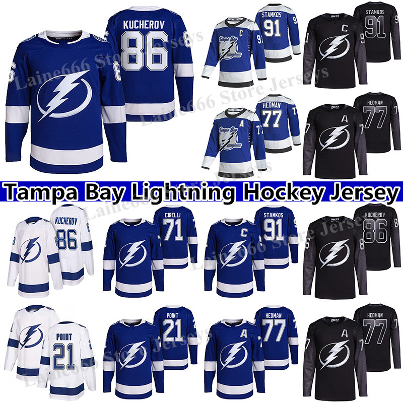 Tampa''Bay''Lightning'' hockey jerseys 86 Nikita Kucherov 77 Victor Hedman 21 Brayden Point 71 Cirelli 91 Steven Stamkos 88 Andrei Vasilevskiy Jersey, White
Tampa''Bay''Lightning'' hockey jerseys 86 Nikita Kucherov 77 Victor Hedman 21 Brayden Point 71 Cirelli 91 Steven Stamkos 88 Andrei Vasilevskiy Jersey, White