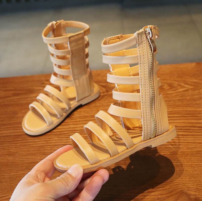 Summer fashion Roman children sandals High-top kids girls gladiator sandals toddler baby sandals high quality baby booties 220409