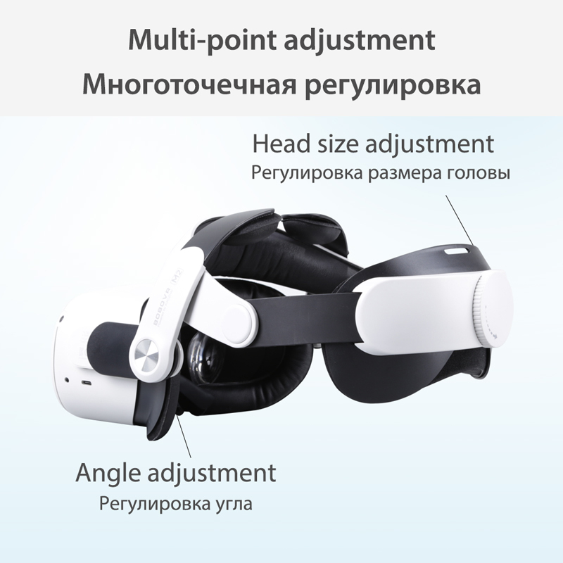 BOBOVR M2 Adjustable Halo Strap For Oculus Quest 2 Gravity Dispersion Comfortable C2 carryin Case for 2 Accessories 220509