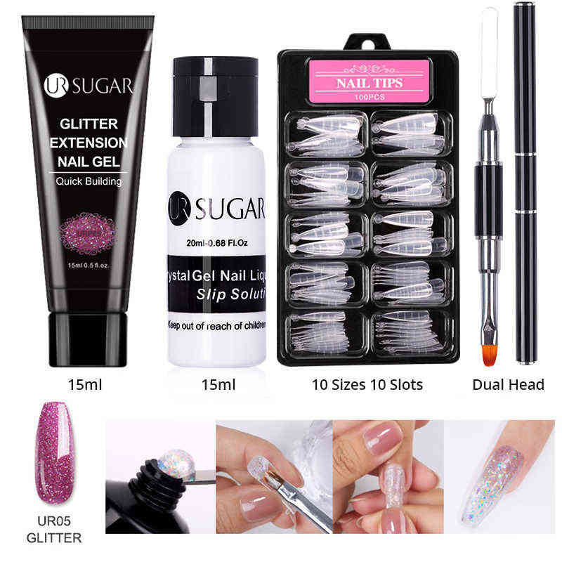 NXY Nail Gel Acrylic Kit 15ml Quick Building Set Polish for Extensions Art 0328