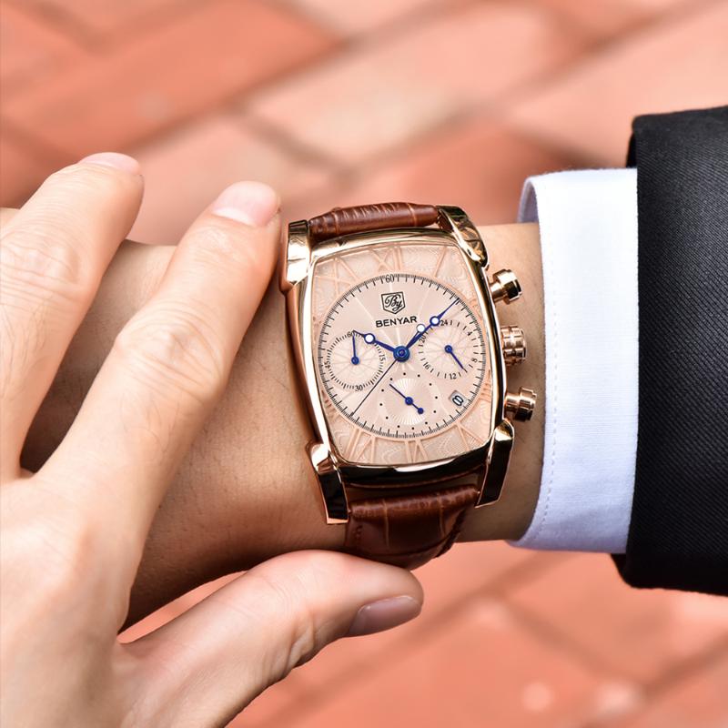 Wristwatches BENYAR Fashion Luxury Sport Men Watches 2022 Brand Gold Rectangle Watch Leather Band Waterproof Quartz Wristwatch, Black white a
Wristwatches BENYAR Fashion Luxury Sport Men Watches 2022 Brand Gold Rectangle Watch Leather Band Waterproof Quartz Wristwatch, Black white a
