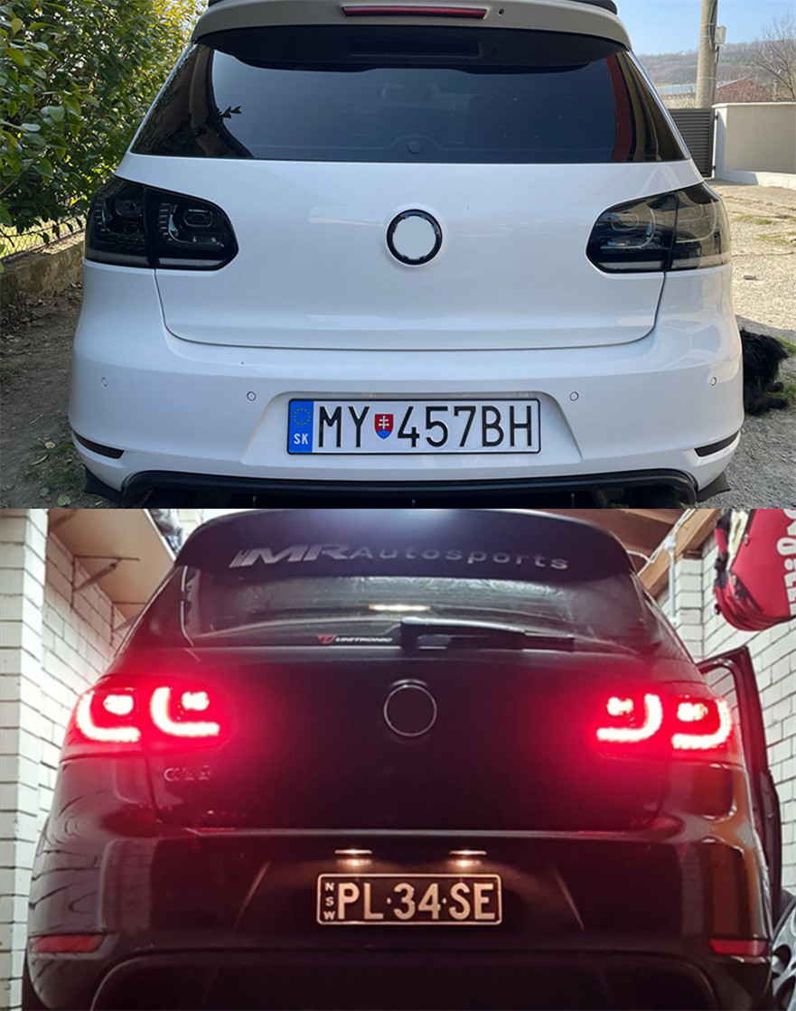 Cars Tail Light For VW Golf 6 Golf6 MK6 R20 2009-2012 Taillights LED DRL Running Lights Fog Lights Dynamic Signal Lamp