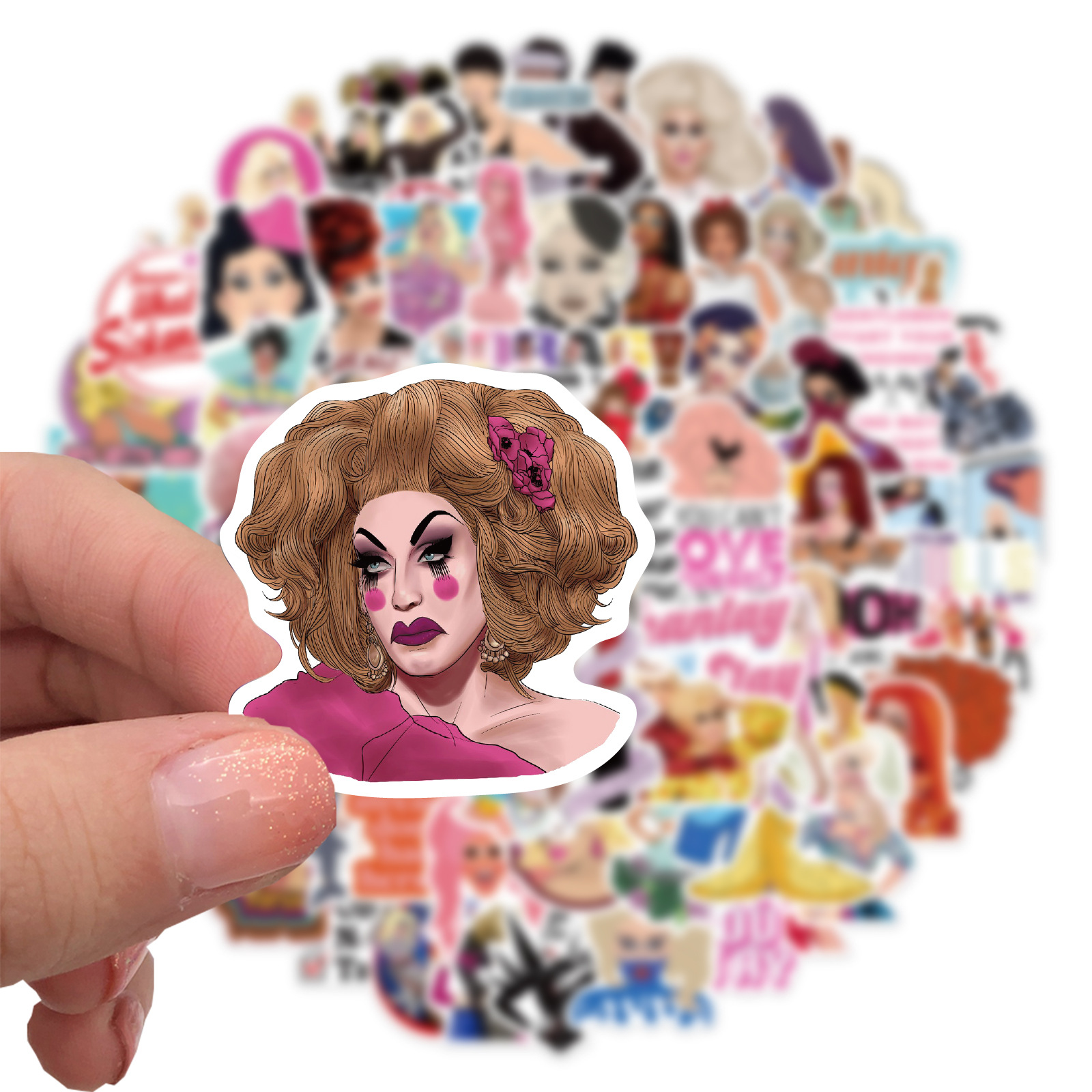 50Pcs American Drag Show RuPauls Drag Race Sticker Graffiti Kids Toy Skateboard Car Motorcycle Bicycle Sticker Decals