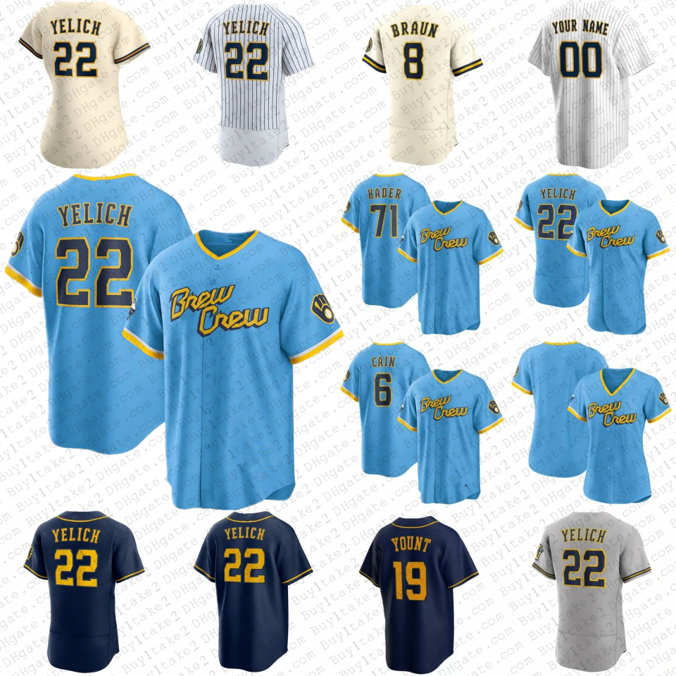 Milwaukee 22 Christian Yelich Custom 2022 City Connect Brewers Baseball Jerseys Josh Hader McCutchen Tyrone Taylor Lorenzo Cain Rowdy Tellez Keston Hiura Corbin, Mens
Milwaukee 22 Christian Yelich Custom 2022 City Connect Brewers Baseball Jerseys Josh Hader McCutchen Tyrone Taylor Lorenzo Cain Rowdy Tellez Keston Hiura Corbin, Mens