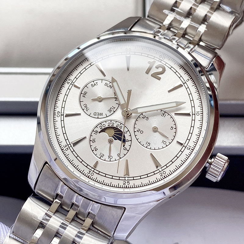 Watch Men Watch Automatic Mechanical Watches Fashion Wristwatch Stainless Steel Strap Montre de luxe 40mm Wristwatches Waterproof Multiple Pointers, Color 1
Watch Men Watch Automatic Mechanical Watches Fashion Wristwatch Stainless Steel Strap Montre de luxe 40mm Wristwatches Waterproof Multiple Pointers, Color 1