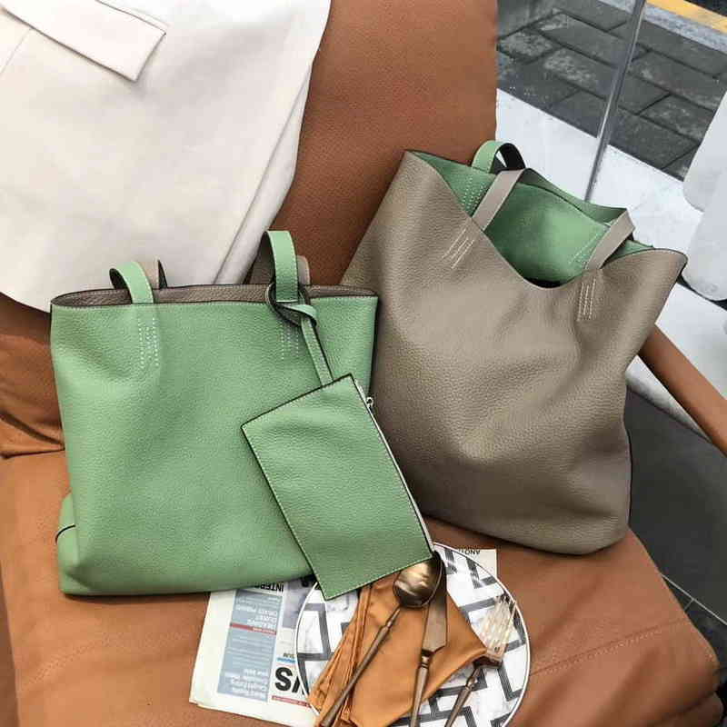 Autumn and Winter Pony h Home Double Sided Pitot Bag Orange Shopping Leather Women's Portable Shoulder, Small denim / elephant grey
Autumn and Winter Pony h Home Double Sided Pitot Bag Orange Shopping Leather Women's Portable Shoulder, Small denim / elephant grey