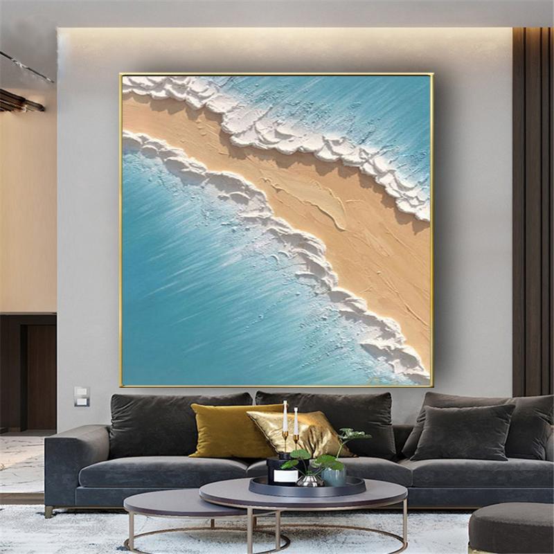 

Paintings 100% Hand-painted Abstract Seascape Oil Painting Canvas Art Bedroom Wall Decor Unframed Artwork Picture