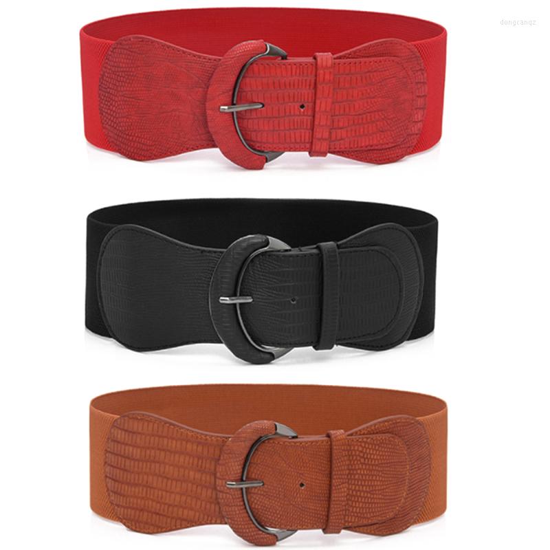 Belts Women Luxury Waist Patent Leather Elastic Band Belt Solid Color Wide High Quality Waistband For Dress Pu FashionBelts, Black
Belts Women Luxury Waist Patent Leather Elastic Band Belt Solid Color Wide High Quality Waistband For Dress Pu FashionBelts, Black