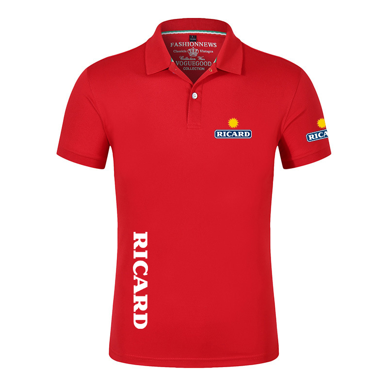 Cotton Ricard Polo Shirts Casual Solid Color Slim Fit Mens Harajuku Summer Classic ity Fashion Comfrtable Tops 220706