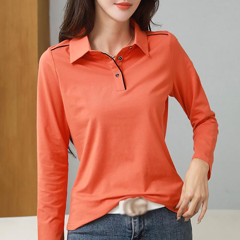 Women' T-Shirt Shirt Women Button Turn-down Collar Autumn Cotton T-Shirts Female Long Sleeve Top Woman Clothes Tee Camisetas De MujerWomen, Black
Women' T-Shirt Shirt Women Button Turn-down Collar Autumn Cotton T-Shirts Female Long Sleeve Top Woman Clothes Tee Camisetas De MujerWomen, Black