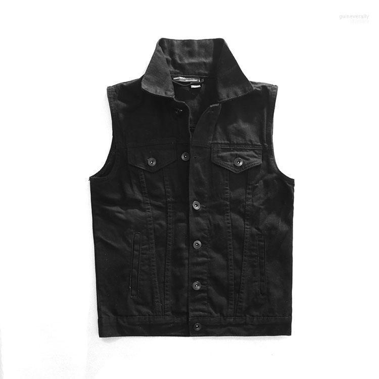 Men' Vests Pocket Spring Summer Pure Black Motorcycle Club Denim Turn Down Collor Sleeveless Jackets Punk Rock Biker Vest -2XL1 Guin22
Men' Vests Pocket Spring Summer Pure Black Motorcycle Club Denim Turn Down Collor Sleeveless Jackets Punk Rock Biker Vest -2XL1 Guin22