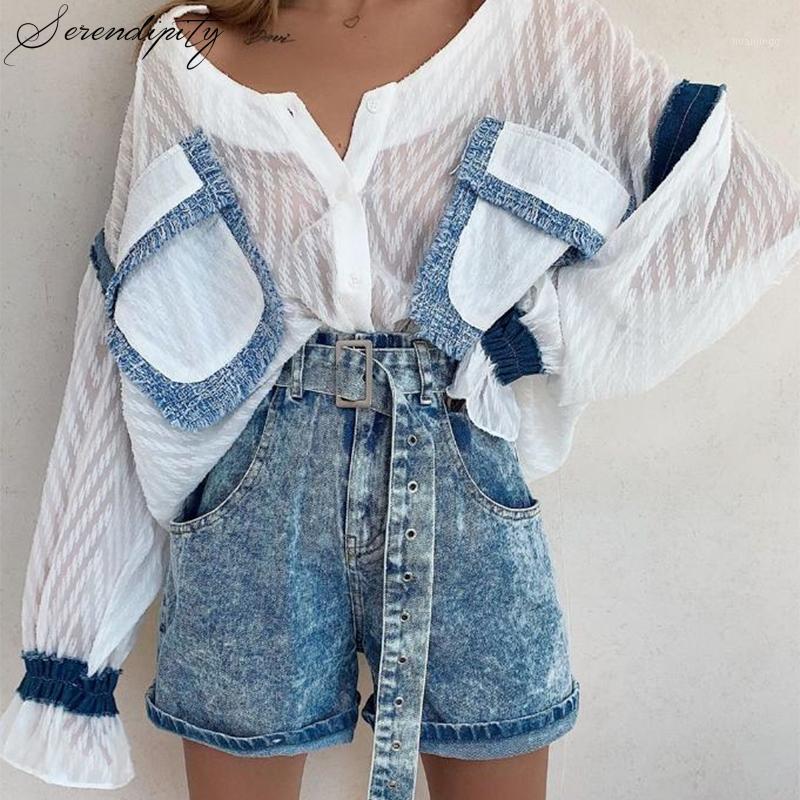 Tweed Tassel Patchwork Women Blouse Short Lantern Sleeve Oversized Ladies Top Shirt Casual Streetwear Female Full Women's Blouses & Shirts, White
Tweed Tassel Patchwork Women Blouse Short Lantern Sleeve Oversized Ladies Top Shirt Casual Streetwear Female Full Women's Blouses & Shirts, White