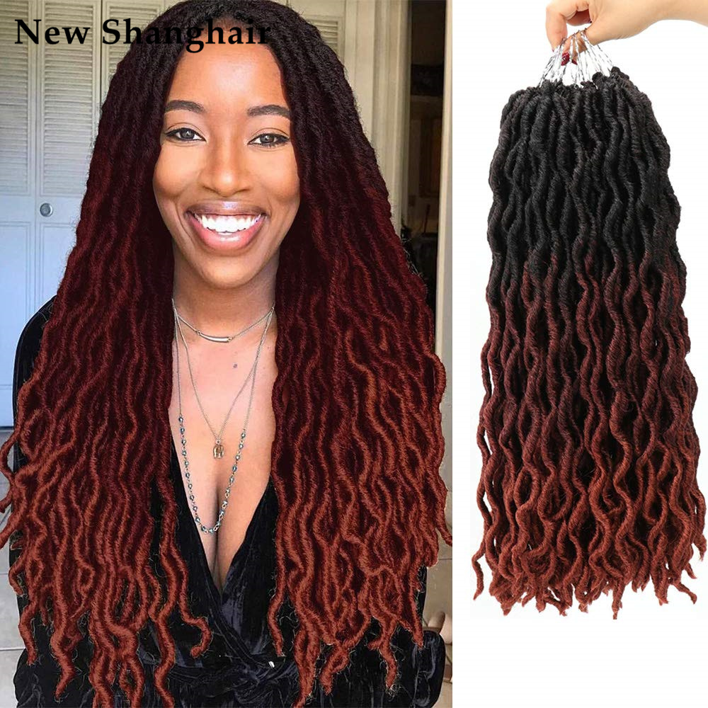 Wavy Gypsy Locs Ombre Crochet Hair 18" Goddess Faux African Roots Dreadlocs Synthetic Hair Braiding Extensions for Black Women BS18, 1b
Wavy Gypsy Locs Ombre Crochet Hair 18" Goddess Faux African Roots Dreadlocs Synthetic Hair Braiding Extensions for Black Women BS18, 1b