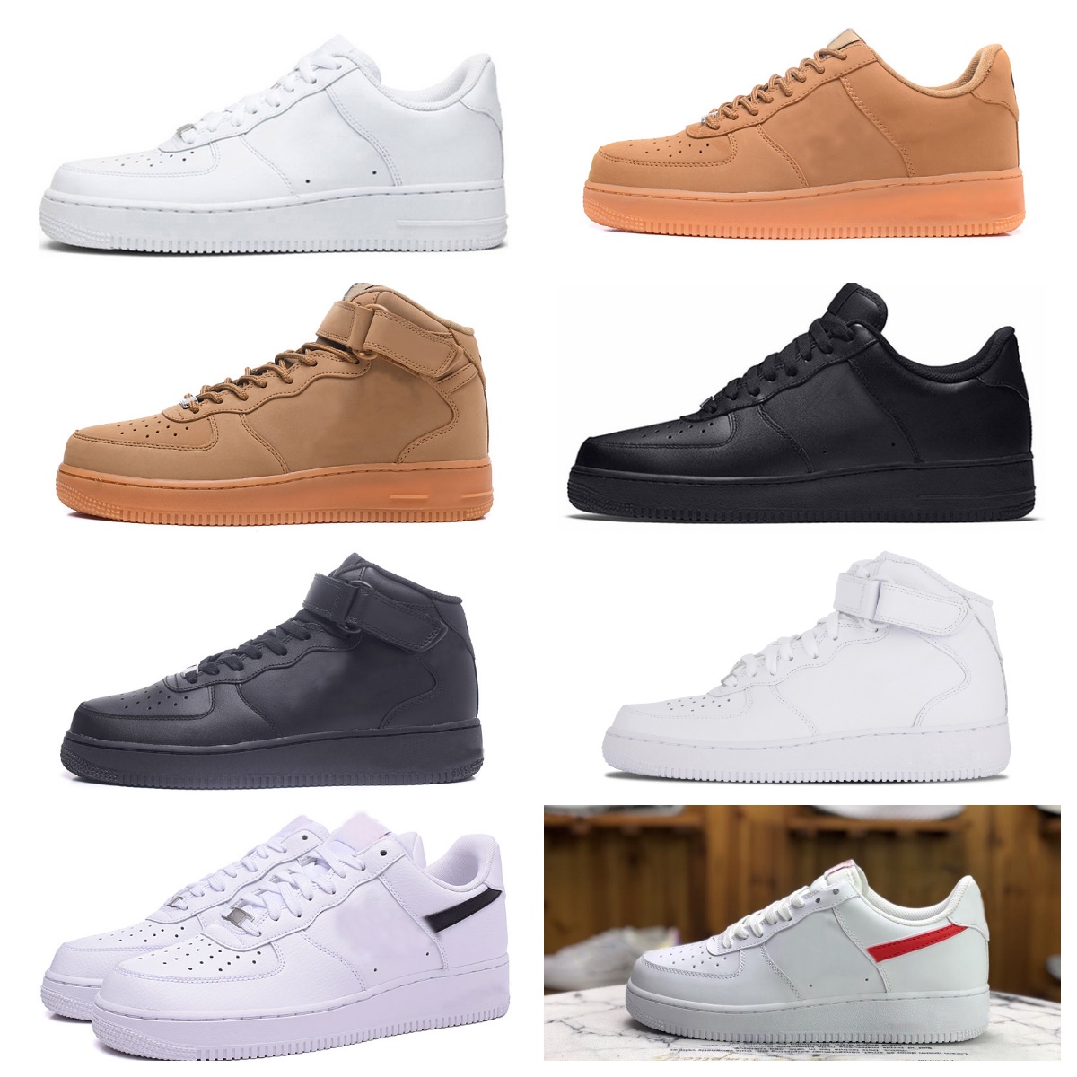 Forces Fashion Low Mens Women Casual Shoes Airs High 1 One Triple White Black Wheat Utility Shadow 1s Classic 1 07 ''AF1''airForce Outdoor Sports Sneakers, E001
Forces Fashion Low Mens Women Casual Shoes Airs High 1 One Triple White Black Wheat Utility Shadow 1s Classic 1 07 ''AF1''airForce Outdoor Sports Sneakers, E001
