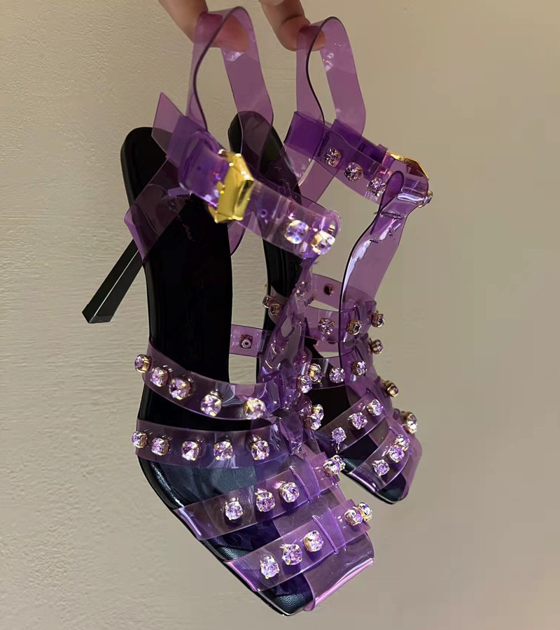 2022 Summer New Sexy Ladies Sandals Fashion High Heel Party Women's Shoes Hollowed out Rhinestone Transparent Crystal Shoes, Black
2022 Summer New Sexy Ladies Sandals Fashion High Heel Party Women's Shoes Hollowed out Rhinestone Transparent Crystal Shoes, Black