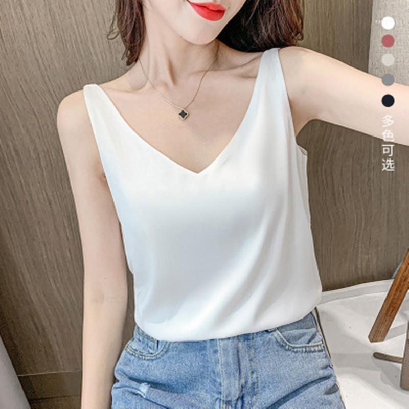 Women's Blouses & Shirts Summer Fashion Chiffon Women Tank Tops V-Neck Sleeveless Female White Womens And Blouse Basic Clothing, Beige
Women's Blouses & Shirts Summer Fashion Chiffon Women Tank Tops V-Neck Sleeveless Female White Womens And Blouse Basic Clothing, Beige