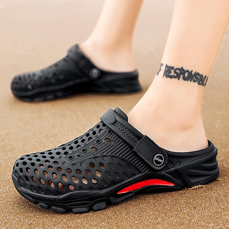 Sandals Summer Men's Hole Shoes Slippers Outdoor Beach Slides Non-slip Size 39-45Sandals, Black
Sandals Summer Men's Hole Shoes Slippers Outdoor Beach Slides Non-slip Size 39-45Sandals, Black