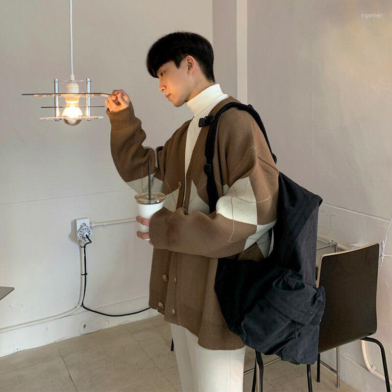 Men's Sweaters Autumn And Winter Sweater Men Cardigan Loose Casual Korean V-neck Plaid Line Men's Knit Coats L09Men's Olga22, Dark brown
Men's Sweaters Autumn And Winter Sweater Men Cardigan Loose Casual Korean V-neck Plaid Line Men's Knit Coats L09Men's Olga22, Dark brown