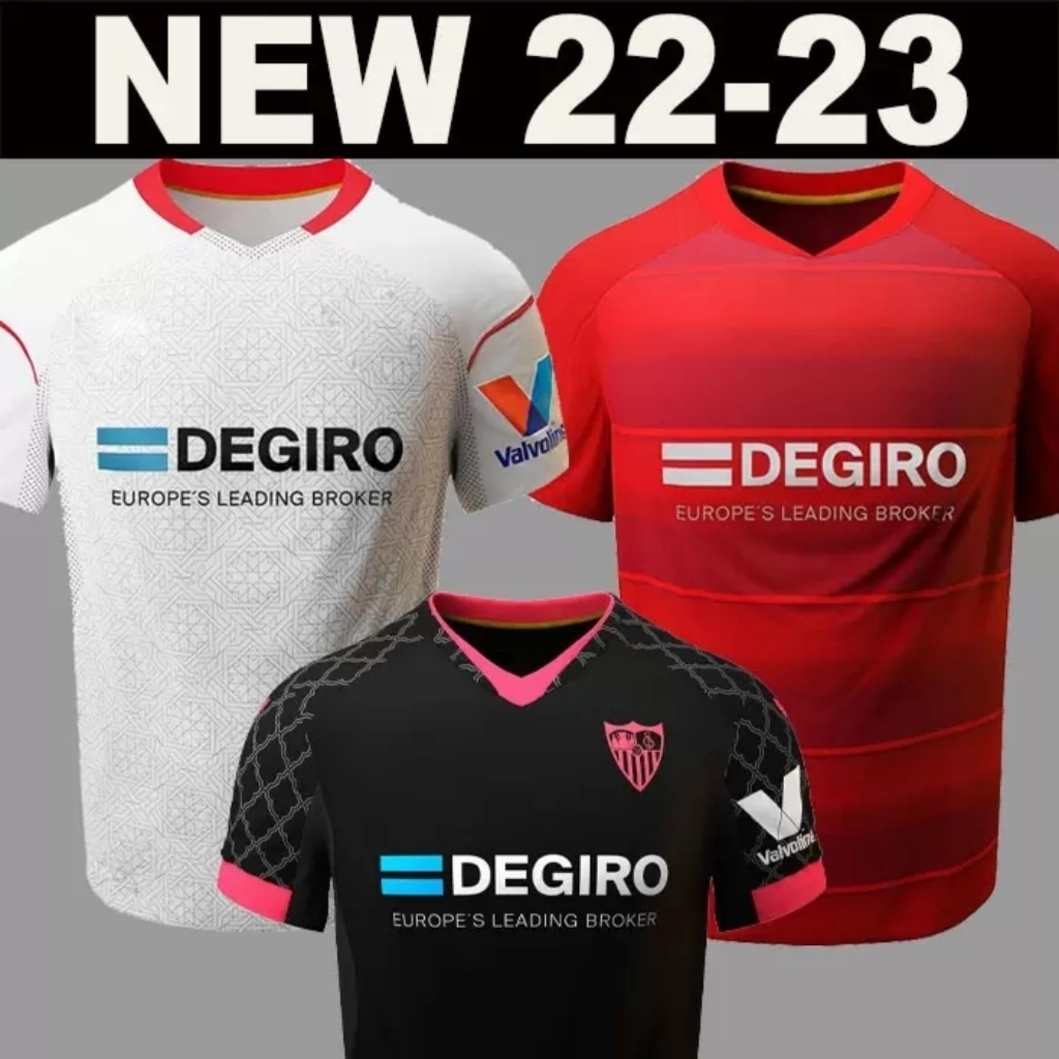 22/23 Camiseta SevillaS Soccer Jerseys LAMELA I.RAKITIC PAPU GOMEZ J.NAVAS DE JONG SUSO 2022 2023 Football shirt ALEX TELLES Home White Away Red Third Black Men Kids Kit, Adult home
22/23 Camiseta SevillaS Soccer Jerseys LAMELA I.RAKITIC PAPU GOMEZ J.NAVAS DE JONG SUSO 2022 2023 Football shirt ALEX TELLES Home White Away Red Third Black Men Kids Kit, Adult home
