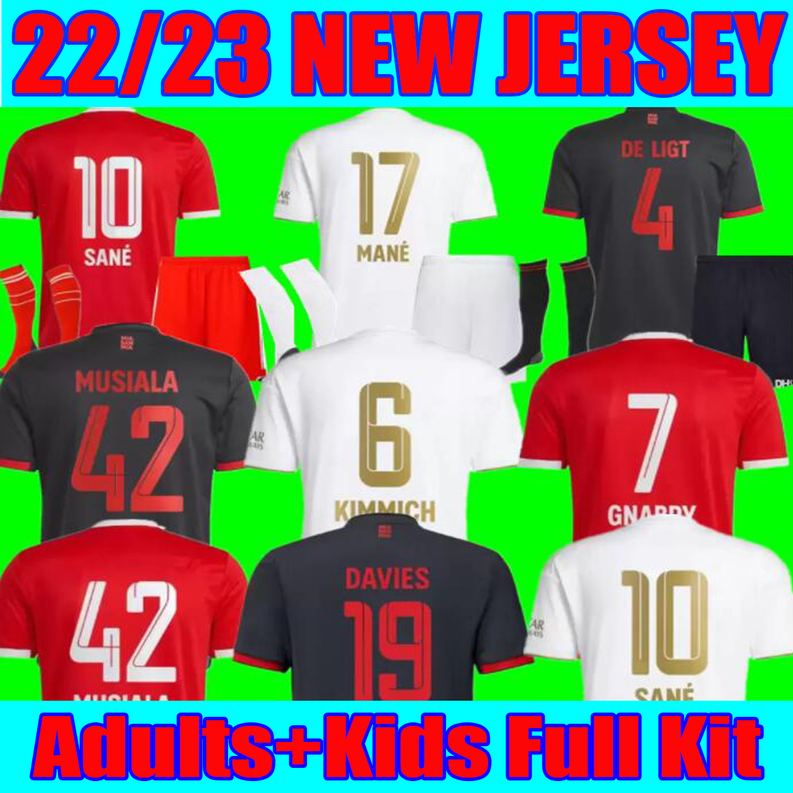 soccer jerseys 22 23 LEWANDOWSKI BAYERN MUNICH SANE KIMMICH COMAN MULLER DAVIES football shirtS Men AND Adult Kids sets kit 2022 2023 top thailand quality uniform, 22-23 home
soccer jerseys 22 23 LEWANDOWSKI BAYERN MUNICH SANE KIMMICH COMAN MULLER DAVIES football shirtS Men AND Adult Kids sets kit 2022 2023 top thailand quality uniform, 22-23 home