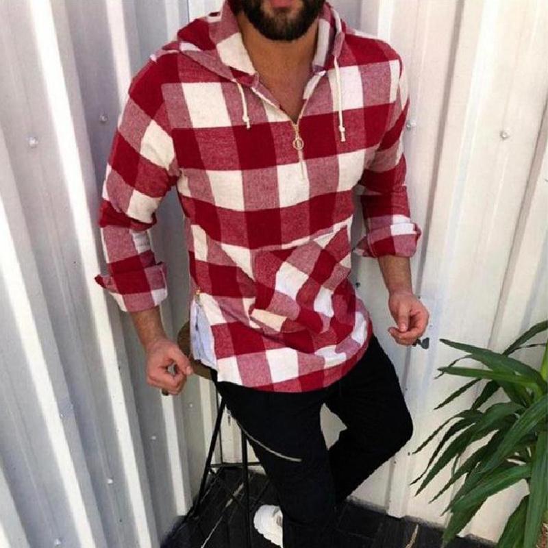 Men's Casual Shirts 2022 Autumn Hooded Fashion Plaid Printing Long Sleeve Loose Pullover Hoodie Zip-up Shirt Tops Men Streetwear, 03 red
Men's Casual Shirts 2022 Autumn Hooded Fashion Plaid Printing Long Sleeve Loose Pullover Hoodie Zip-up Shirt Tops Men Streetwear, 03 red