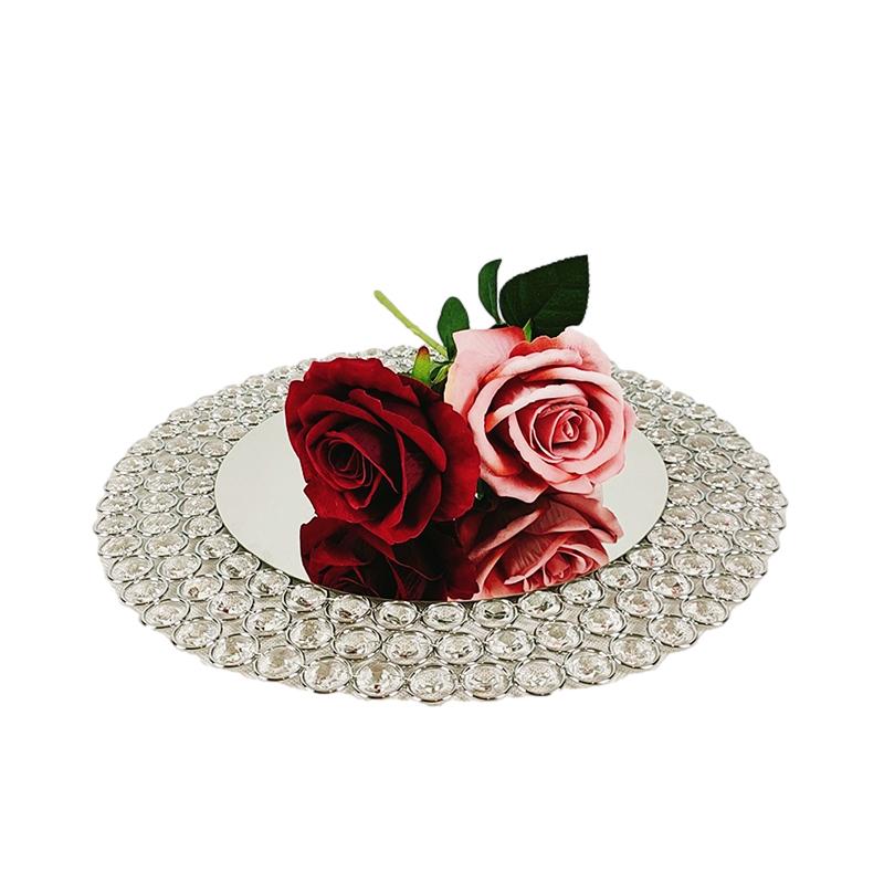 Other Bakeware 1pcs Metal Plates With Crystal Beaded Golden Silver Mirror Wedding Table Decoration
Other Bakeware 1pcs Metal Plates With Crystal Beaded Golden Silver Mirror Wedding Table Decoration