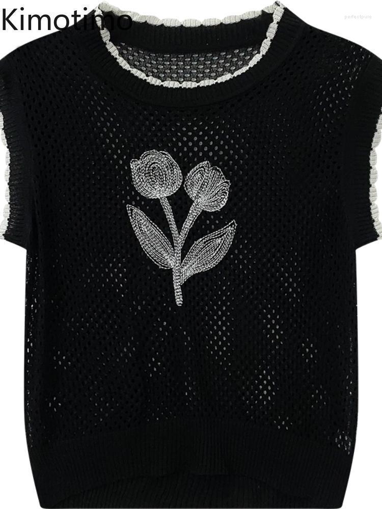 Women's Sweaters Kimotimo Lace Hollow Embroidery Contrast Knitted Vest Women 2022 Round Neck Sleeveless Pullover Korean Chic Fashion Sweater, Black
Women's Sweaters Kimotimo Lace Hollow Embroidery Contrast Knitted Vest Women 2022 Round Neck Sleeveless Pullover Korean Chic Fashion Sweater, Black
