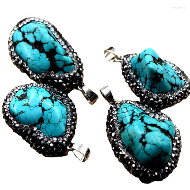 Pendant Necklaces Blue Stone Necklace With Crystal DIY Irregular Full Filled Charm AccessoryPendant
Pendant Necklaces Blue Stone Necklace With Crystal DIY Irregular Full Filled Charm AccessoryPendant