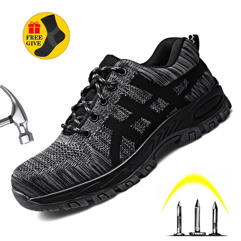 Spring Israel Kickers Safety Shoes With Steel Toe Cover Puncture-Proof Lightweight Breathable Sports Shoes Sklisikre Herresko, Black
Spring Israel Kickers Safety Shoes With Steel Toe Cover Puncture-Proof Lightweight Breathable Sports Shoes Sklisikre Herresko, Black